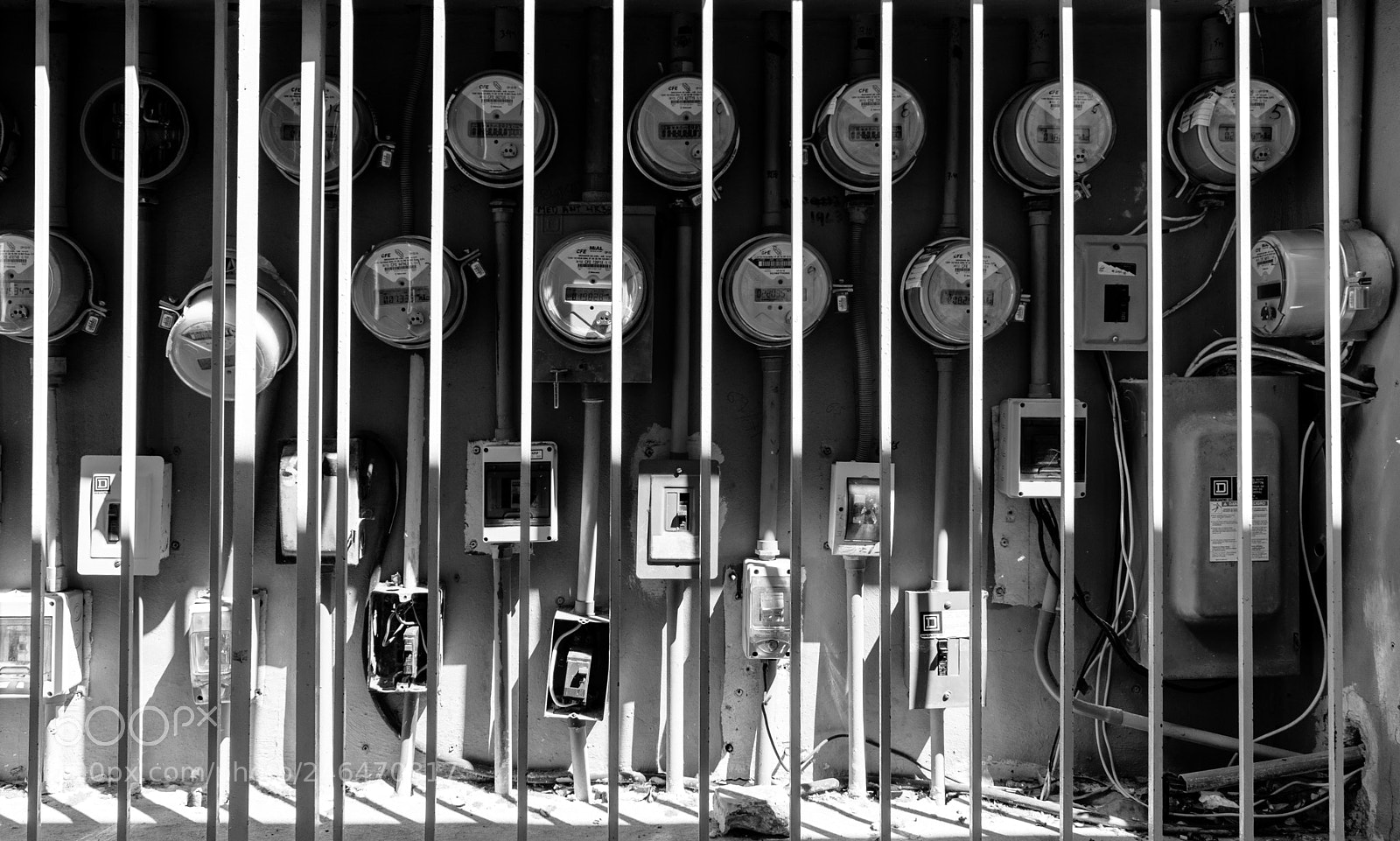 Nikon D3400 sample photo. Electric meters photography
