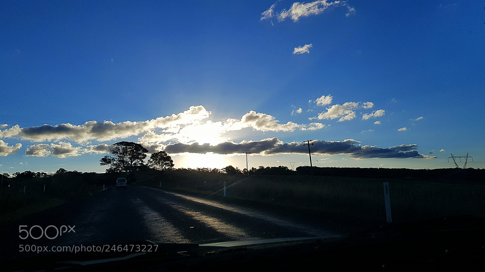 Samsung Galaxy S8 sample photo. Sunrise on highway photography