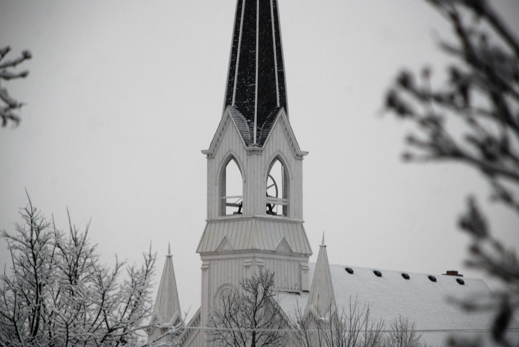 Nikon D80 sample photo. Maple white church photography