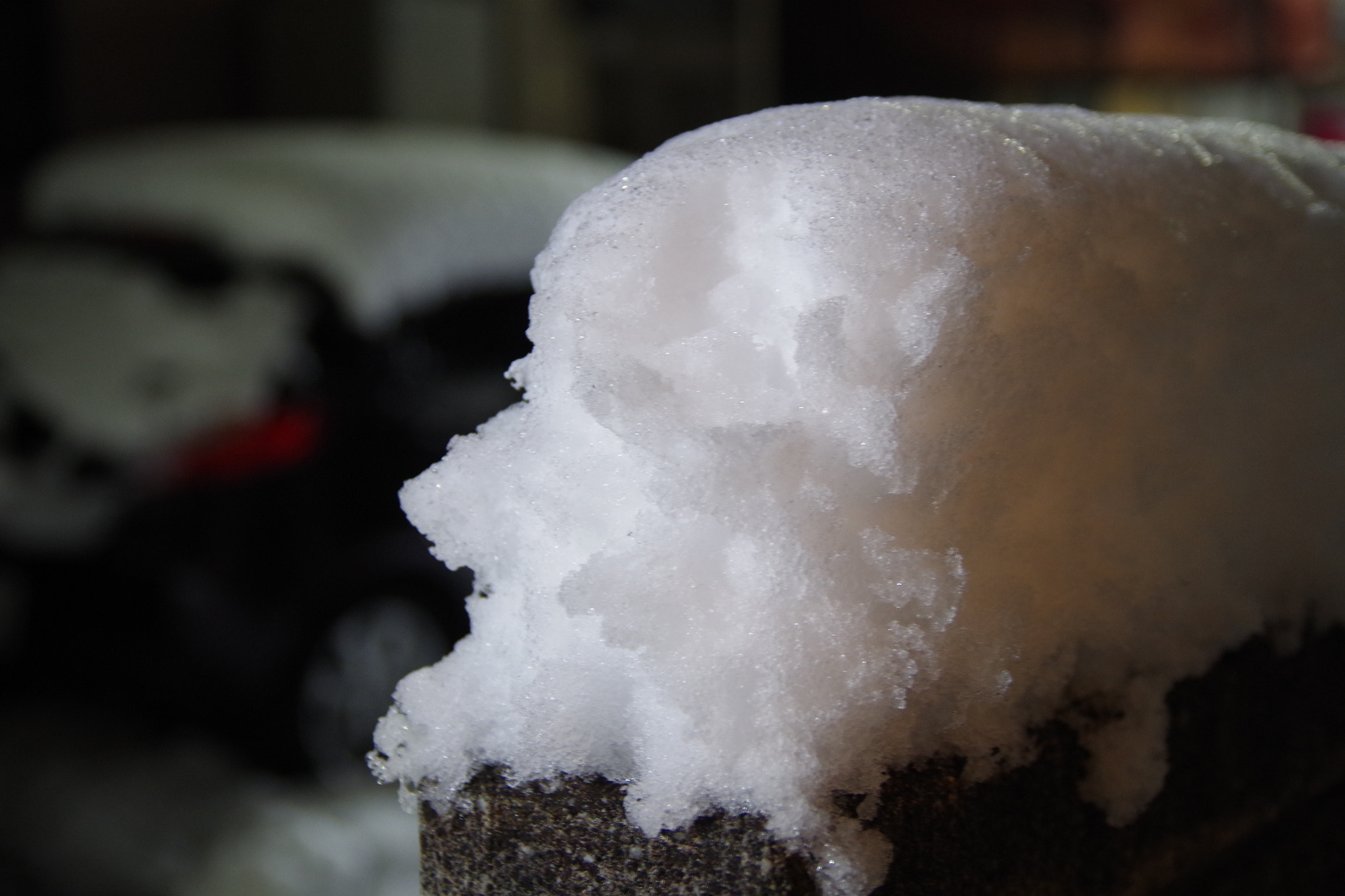 Pentax K-S1 sample photo. Snow on the wall. photography