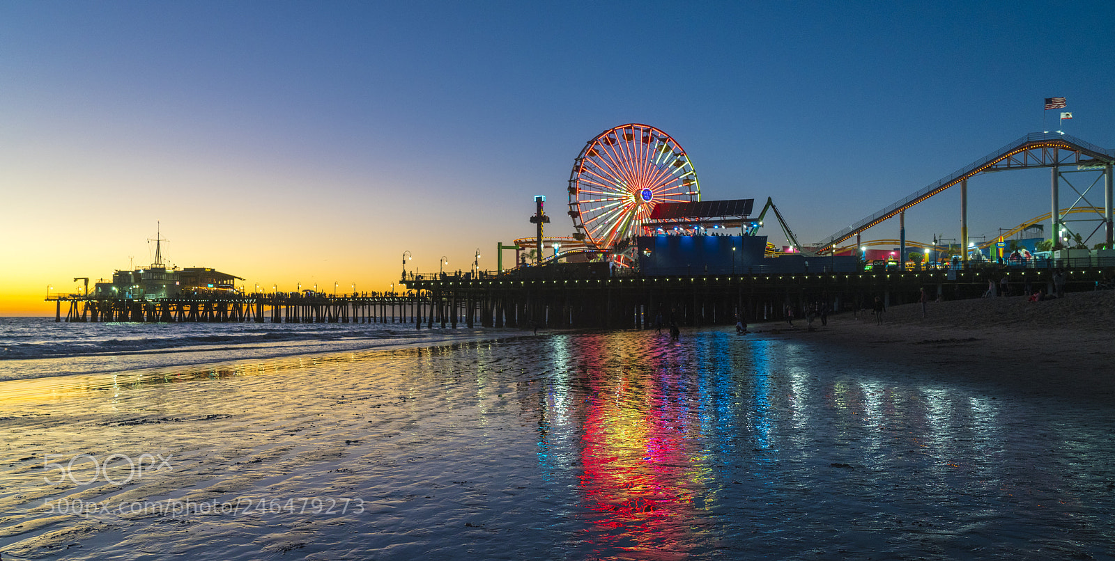 Sony a7R II sample photo. Santa monica pier photography