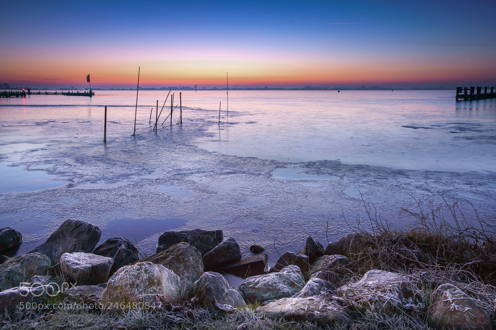 Sony a99 II sample photo. Sunrise at the frozen photography