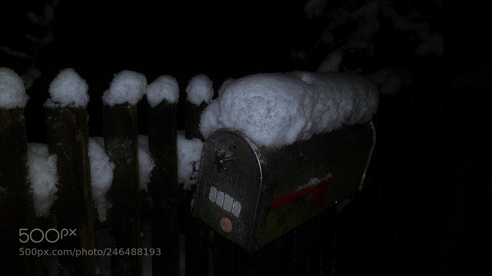 Samsung Galaxy S8+ sample photo. Old, snowy mailbox photography