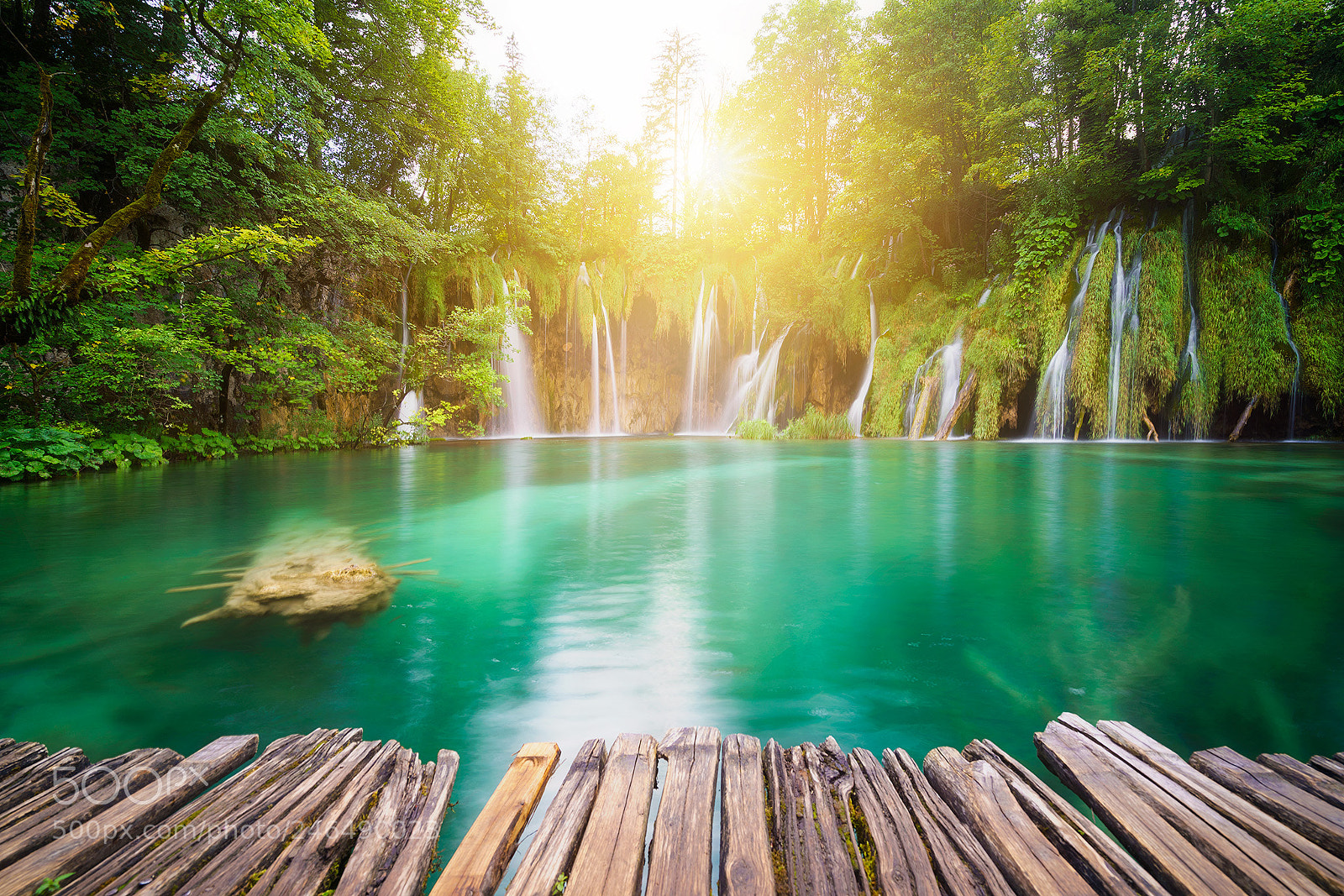 Sony a7R II sample photo. Plitvice sunset photography