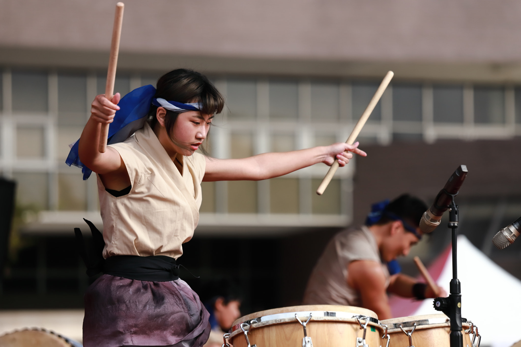 Canon EF 70-200mm F4L IS USM sample photo. Img_2456m 臺中市豐原區葫蘆墩文化中心廣場 2018傳統藝術節 十鼓擊樂團 photography