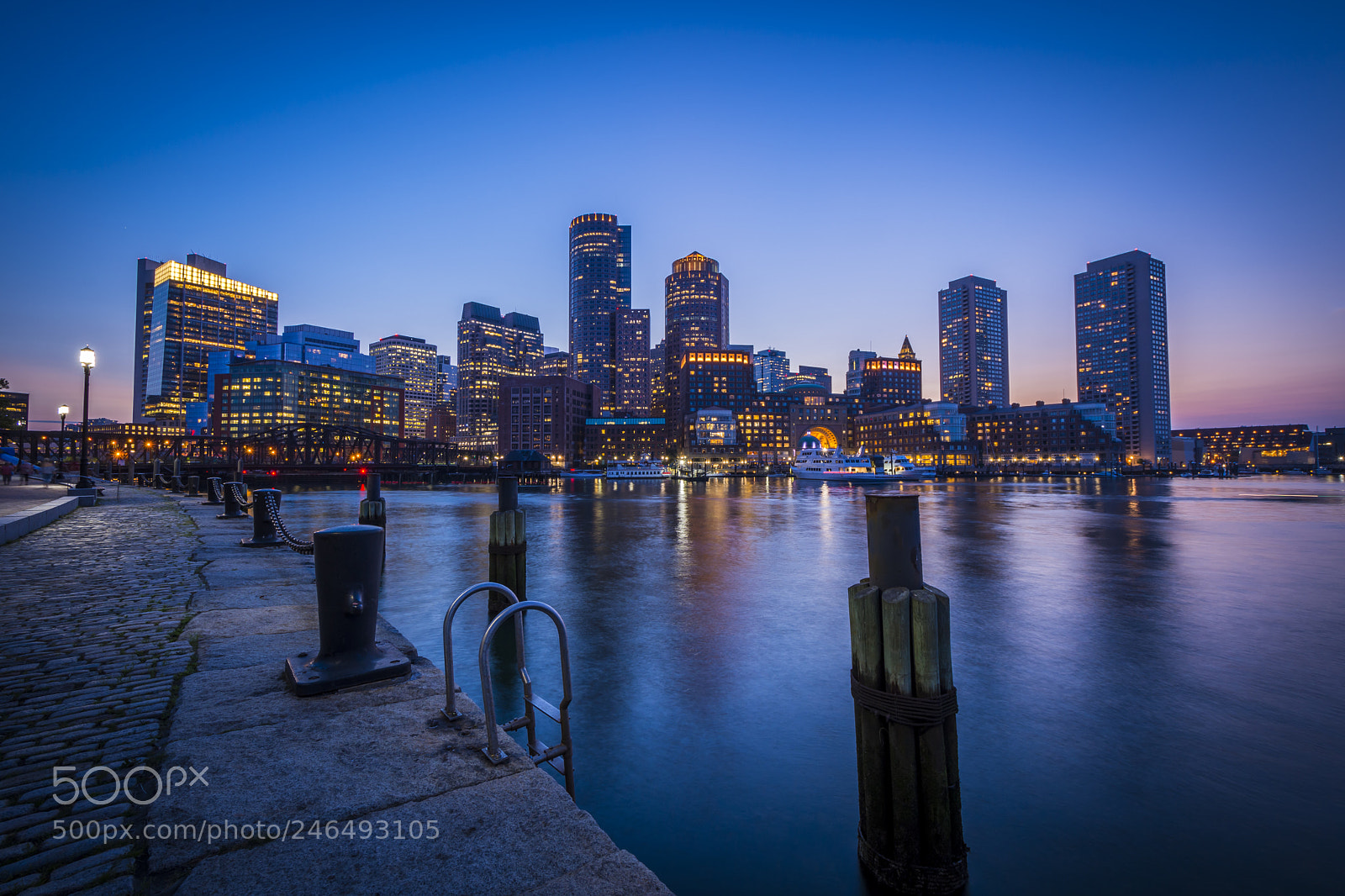 Nikon D7200 sample photo. Blue hour in boston photography