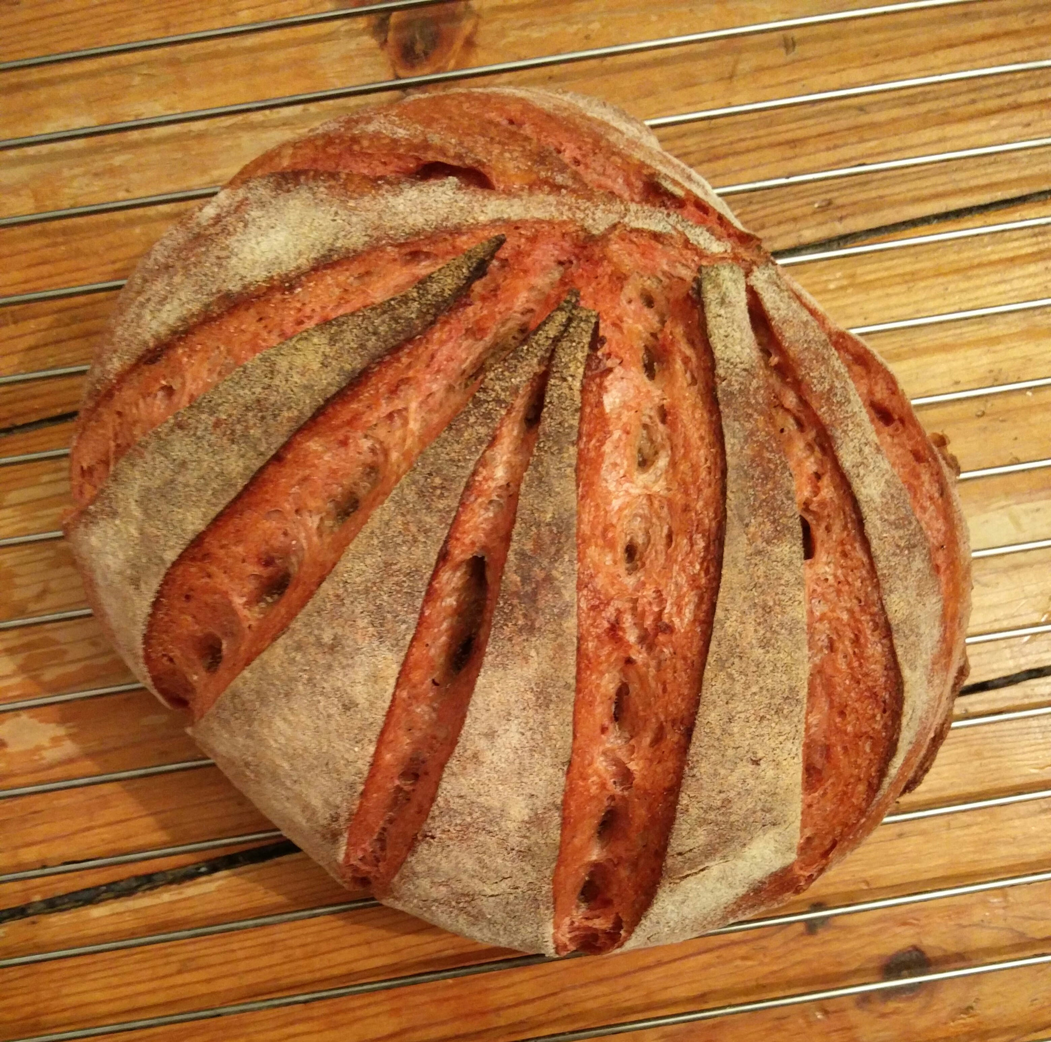 OnePlus 2 sample photo. Sourdough bread "red" with beetroot juice photography