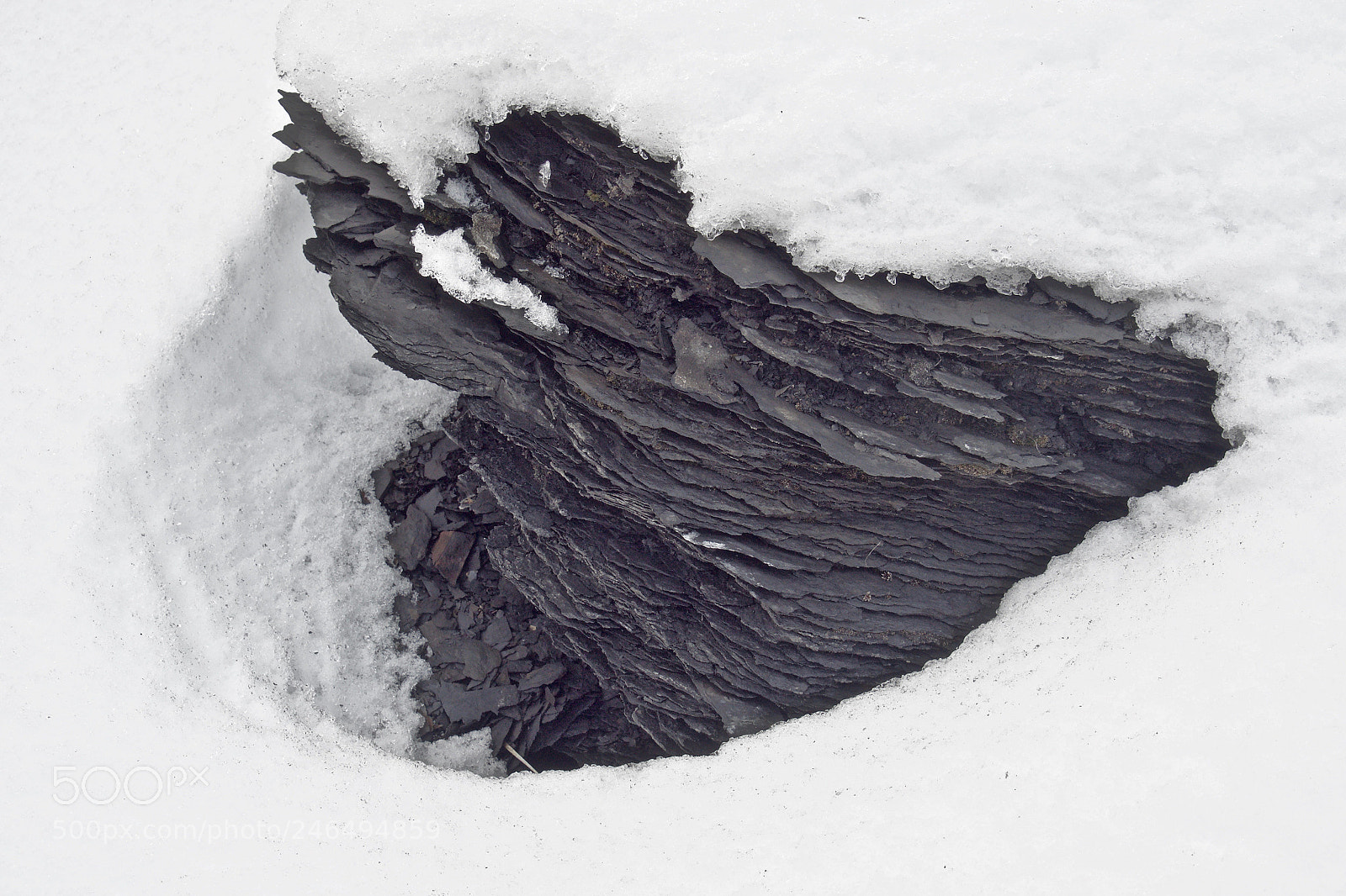Olympus OM-D E-M10 II sample photo. Stone in the snow photography