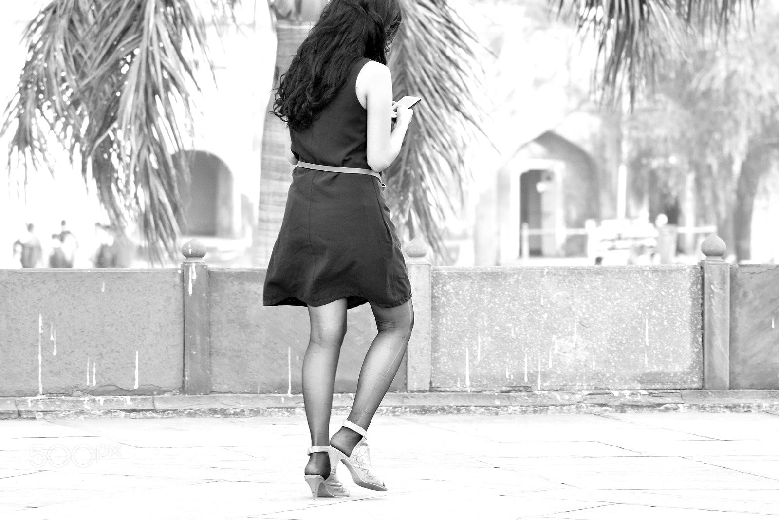 Nikon D5600 sample photo. Girl b&w photography