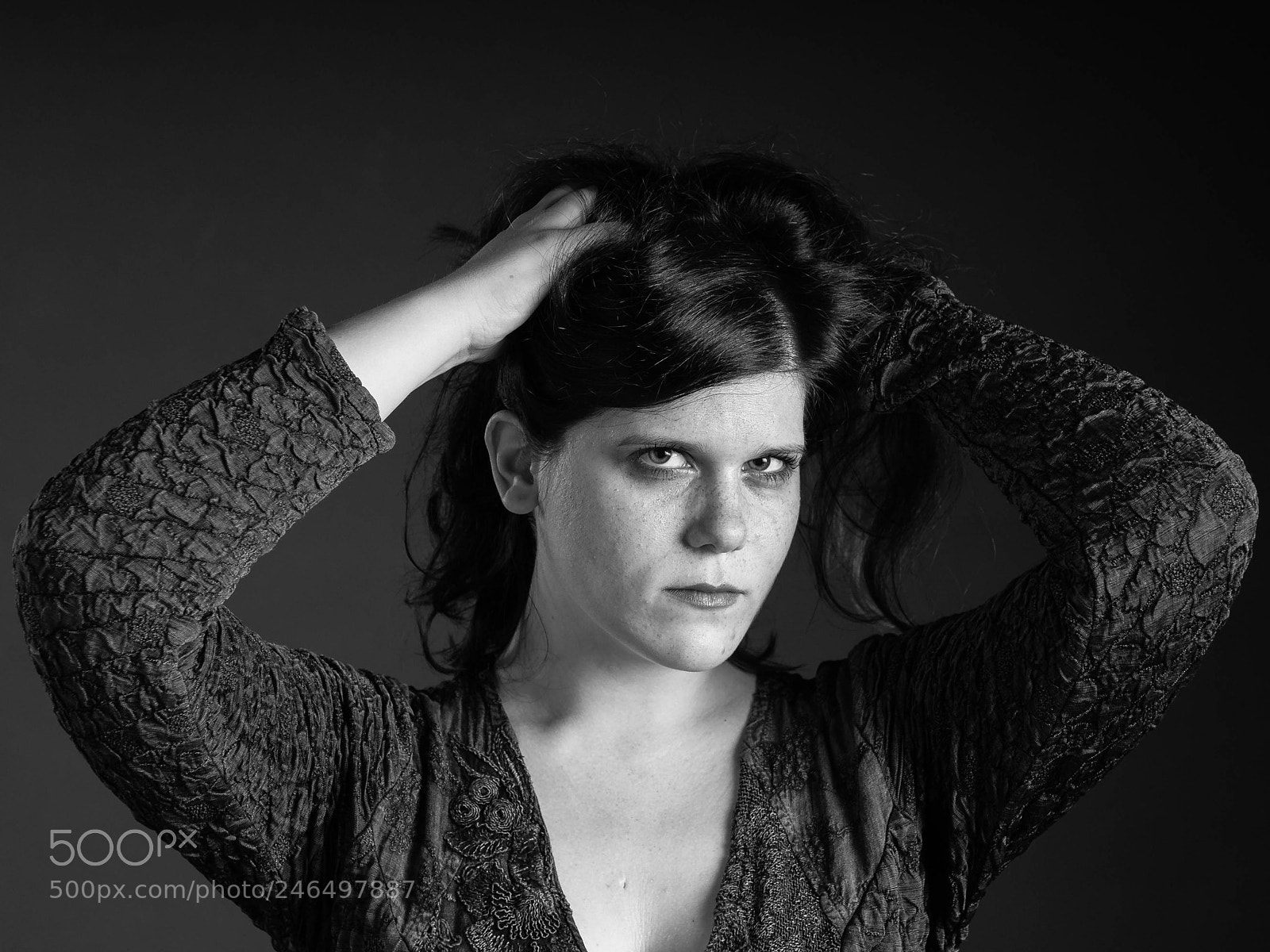 Sony Alpha DSLR-A700 sample photo. Tina in b&w photography