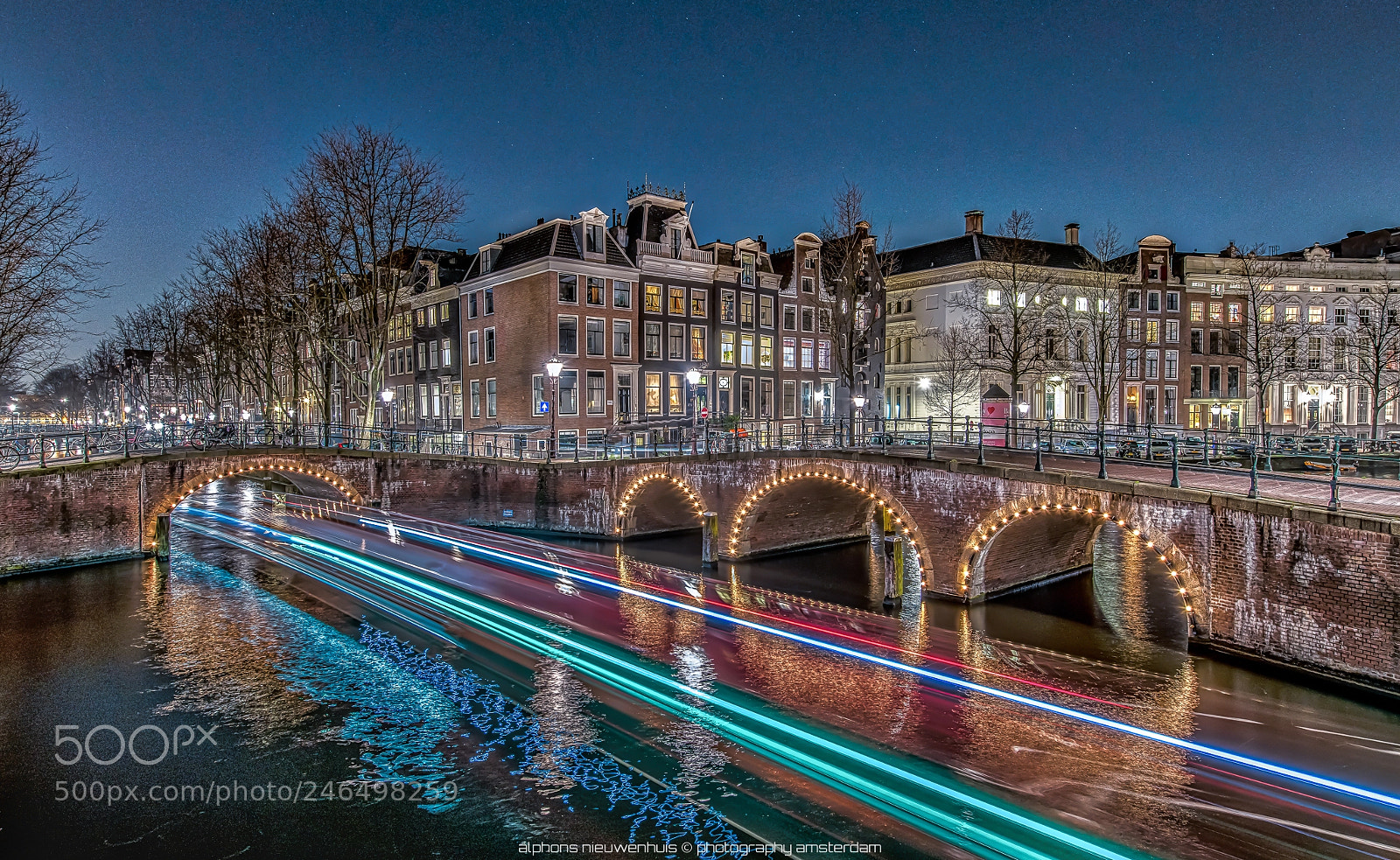 Nikon D850 sample photo. Amsterdam by night keizersgracht photography