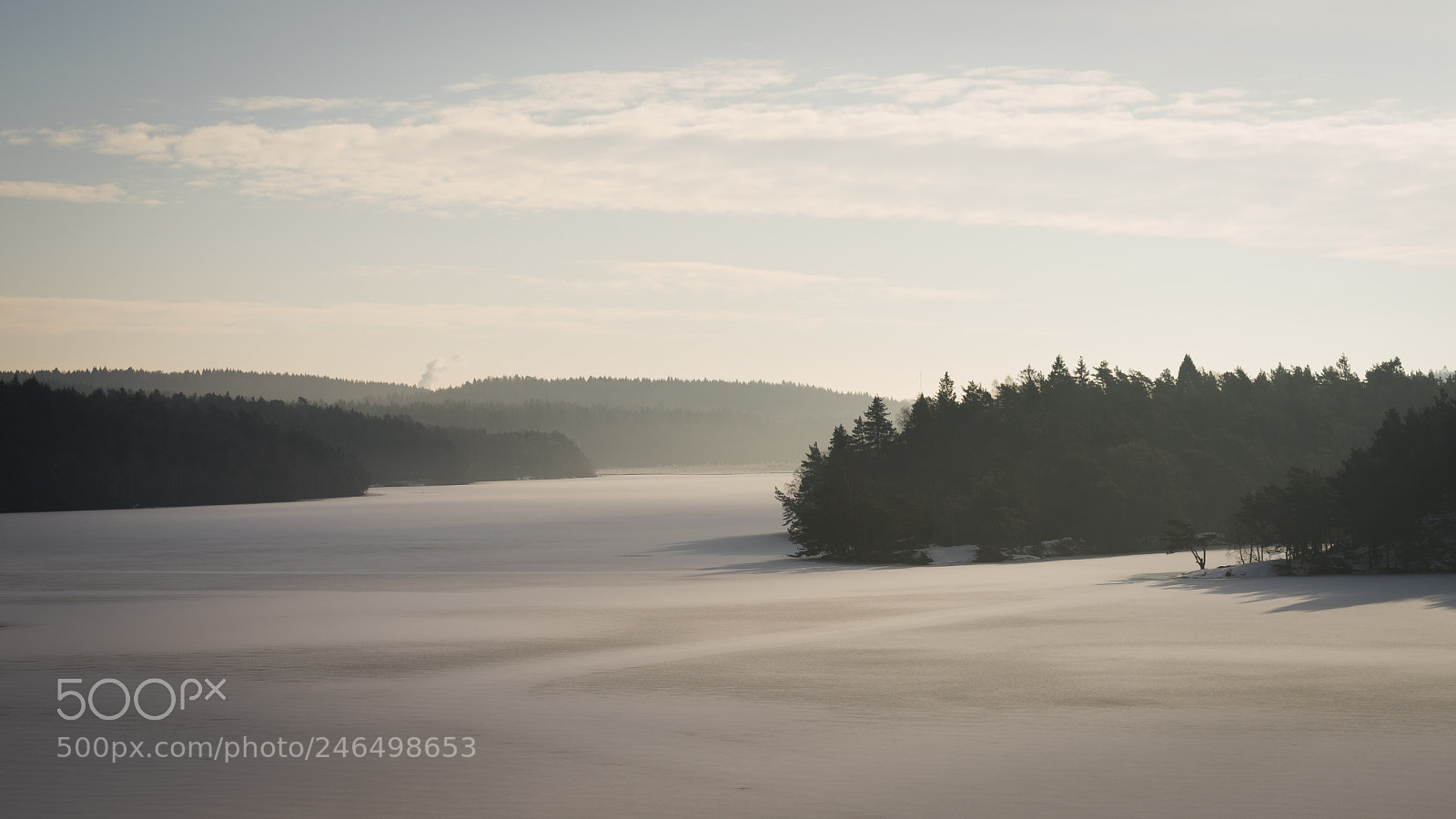 Sony a7 II sample photo. Winter lake dawn photography