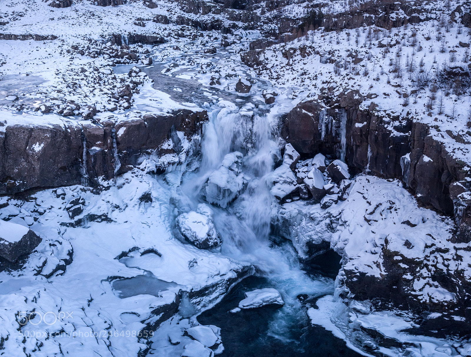 DJI FC220 sample photo. Sveinsstekksfoss photography