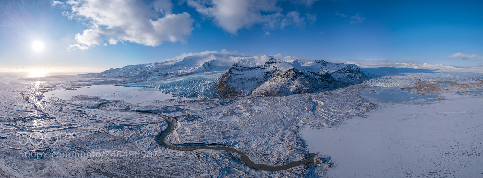 DJI FC220 sample photo. Fjallsárlón mountain photography