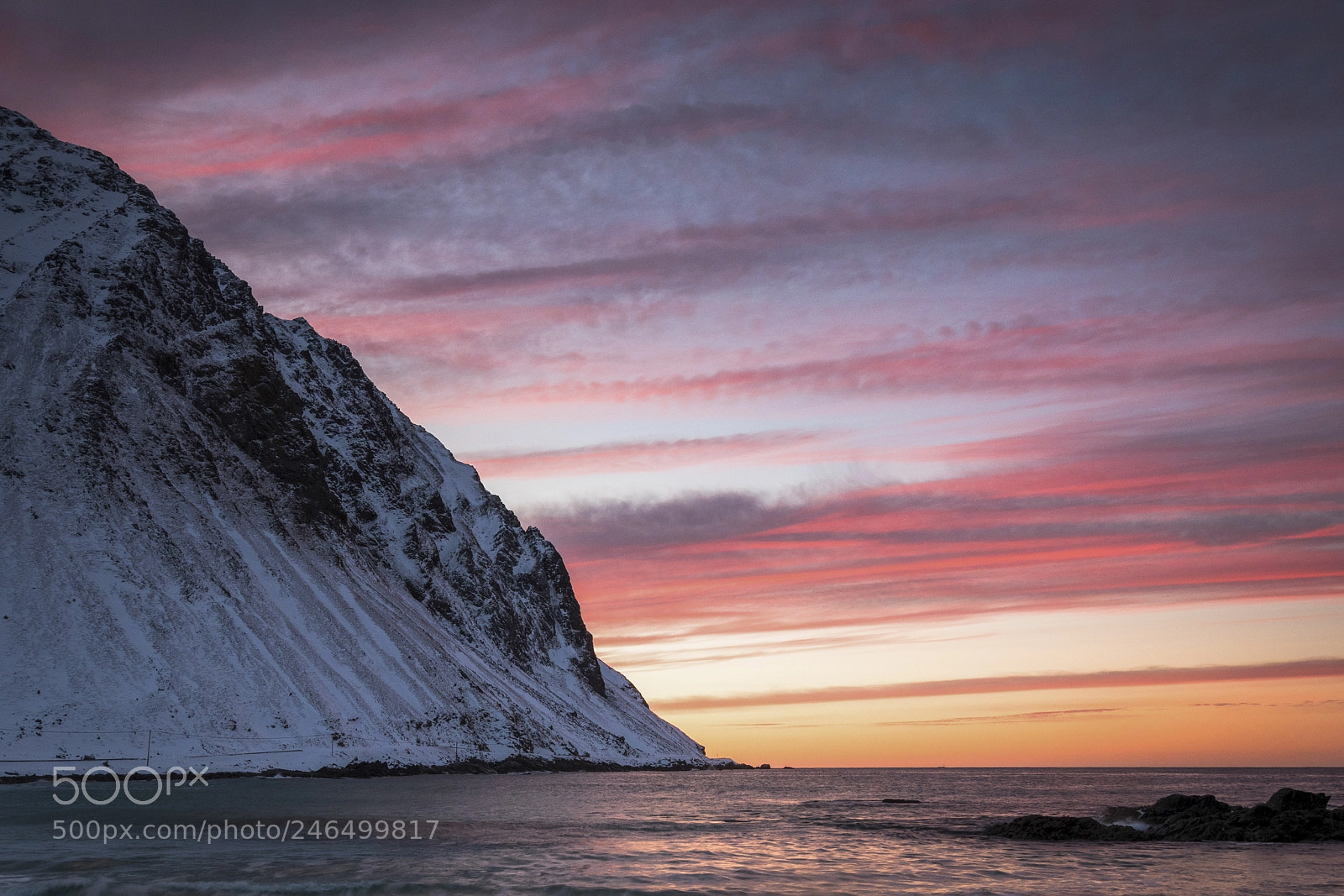 Nikon D500 sample photo. Lofoten sunset photography