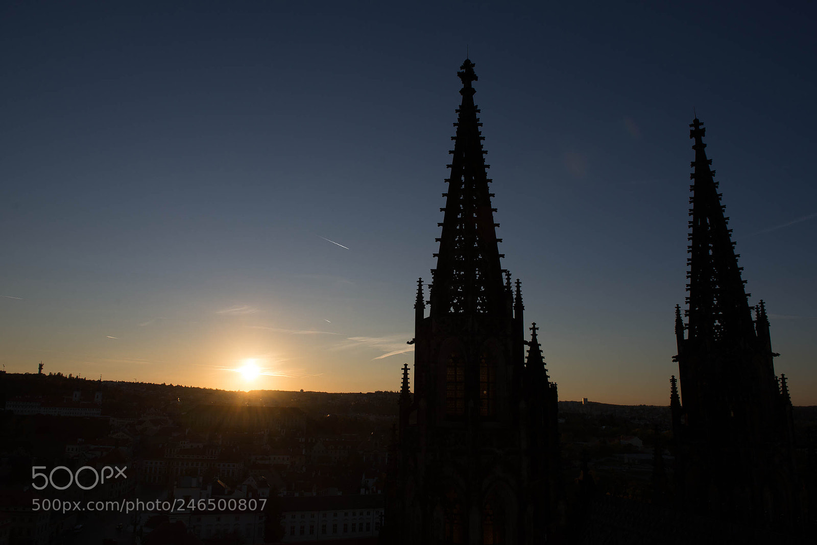 Nikon D610 sample photo. Sunset at prague castle photography