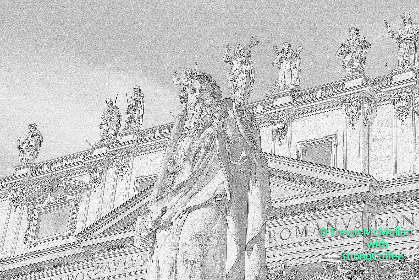 Nikon D800 sample photo. St peters rome pencil photography