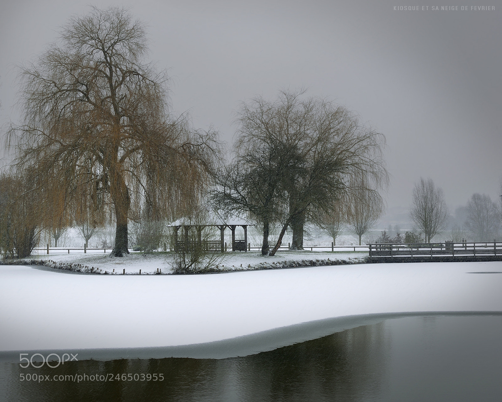 Nikon D3200 sample photo. Kiosque et sa neige photography