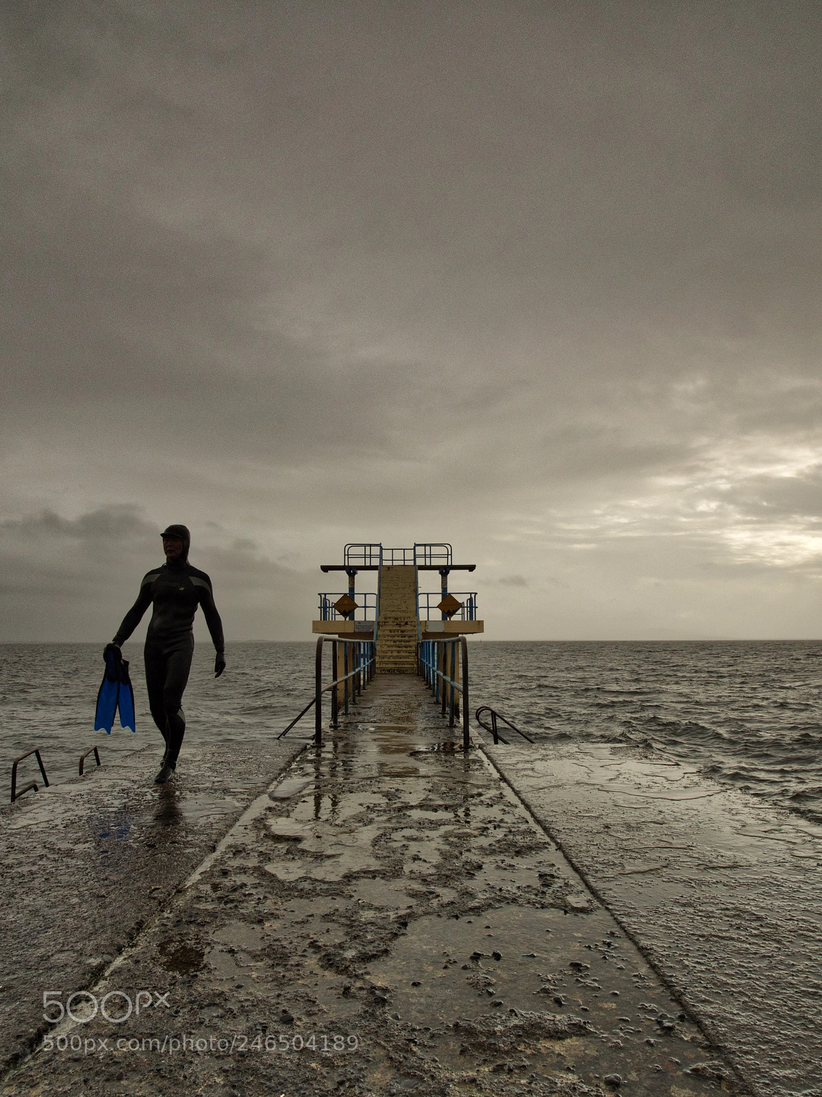 Olympus OM-D E-M1 Mark II sample photo. Lonely swimmer photography