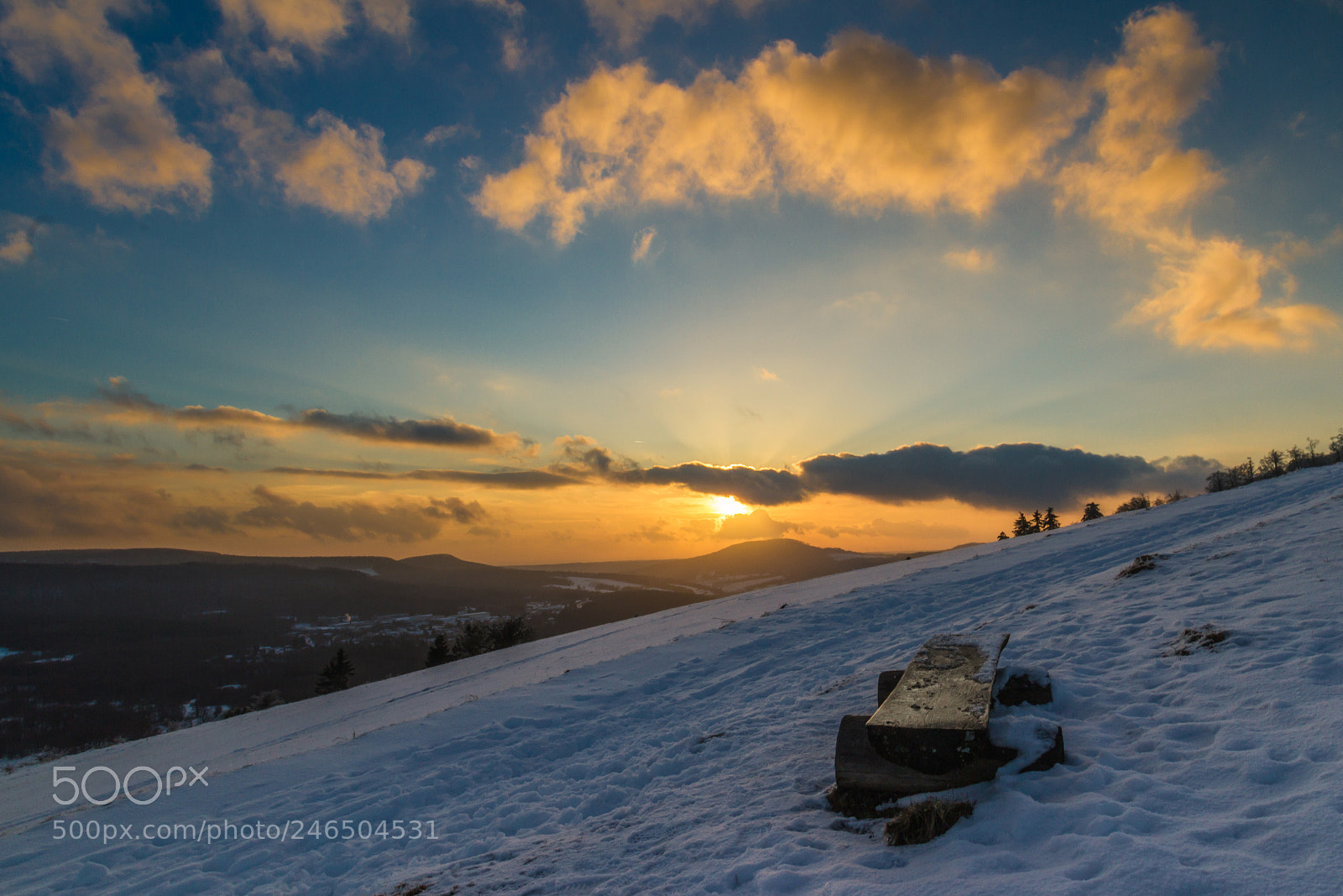 Canon EOS 7D sample photo. Winter sunset photography