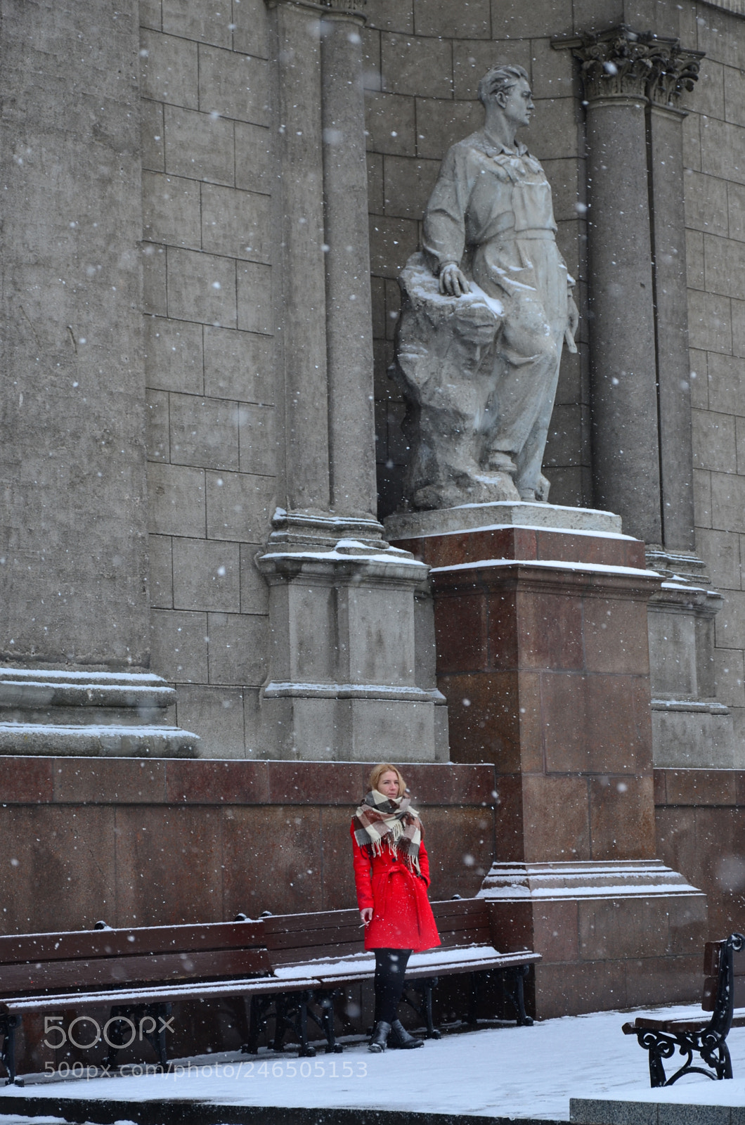 Nikon D5100 sample photo. Red coat photography