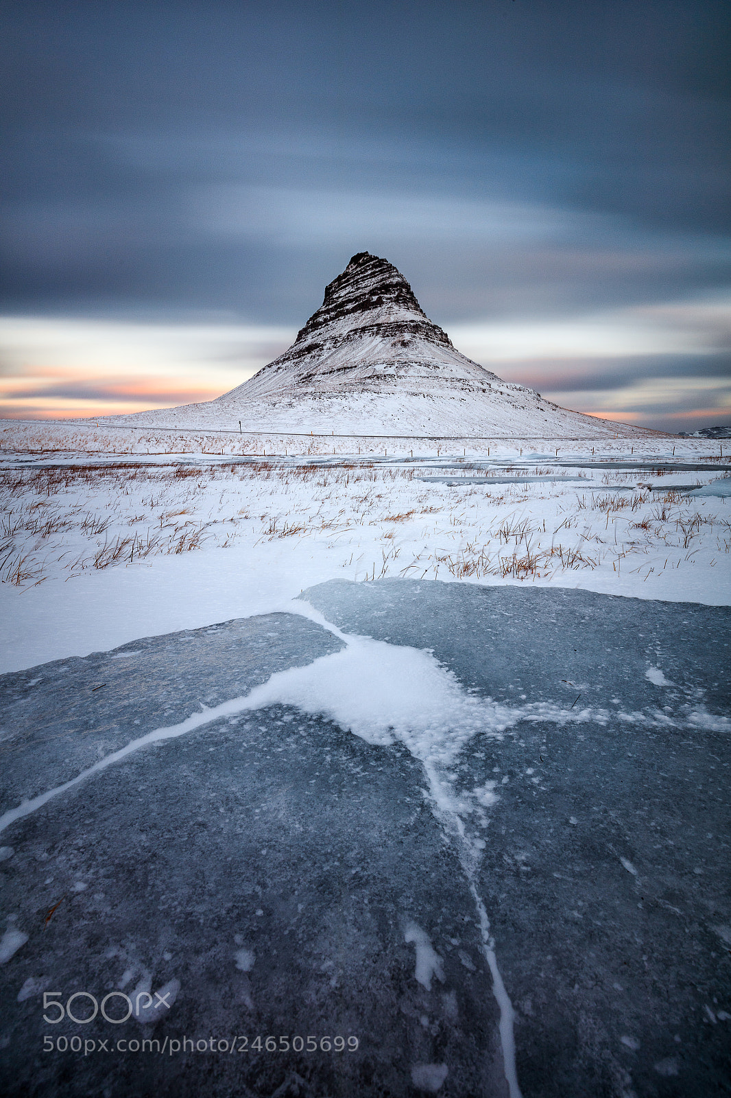 Canon EOS 5DS sample photo. Kirkjufell ice star photography
