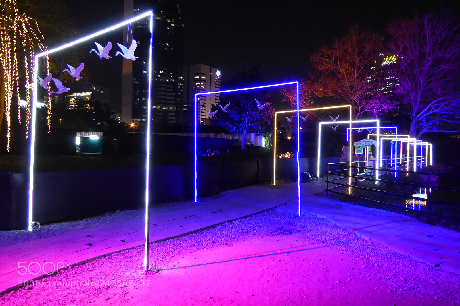 Panasonic Lumix DMC-ZS50 (Lumix DMC-TZ70) sample photo. Invisible neon doors photography