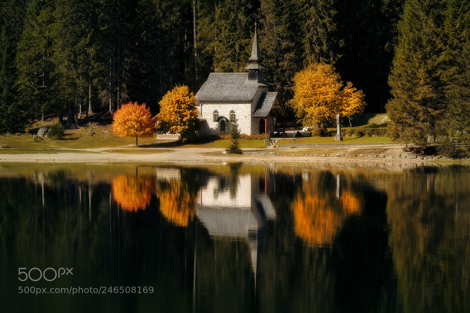 Canon EOS 5DS sample photo. Lago di braies church photography