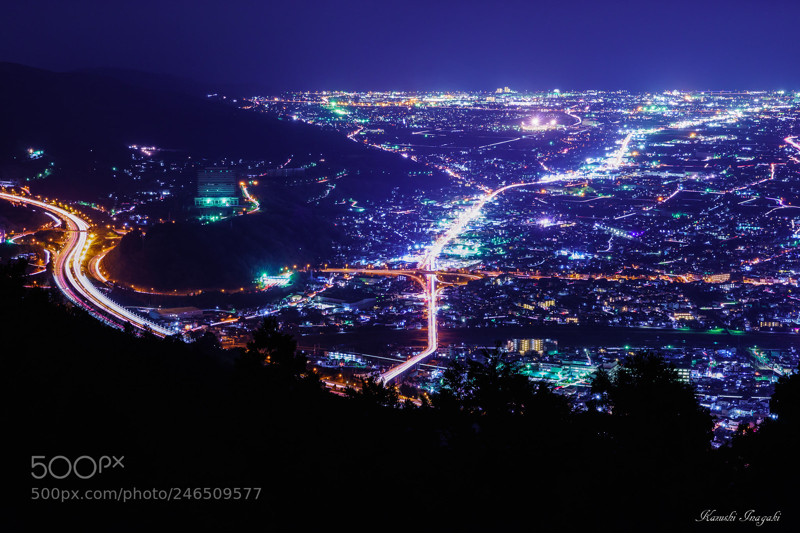 Sony SLT-A99V sample photo. Night view from matsudayama photography