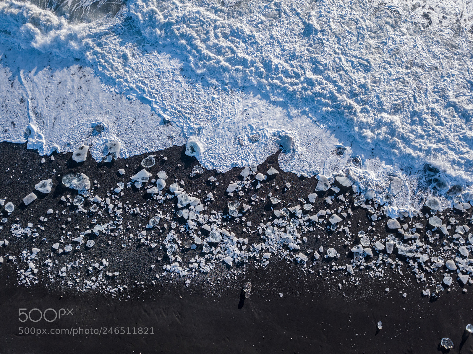 DJI FC220 sample photo. Diamond beach from above photography