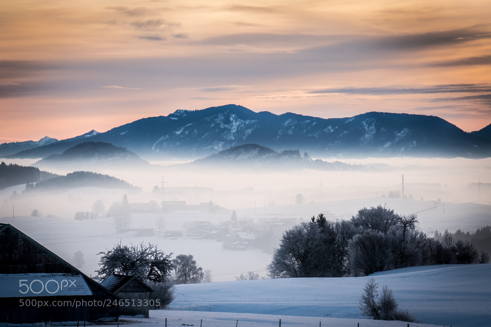 Sony a6300 sample photo. Winter morning haze photography