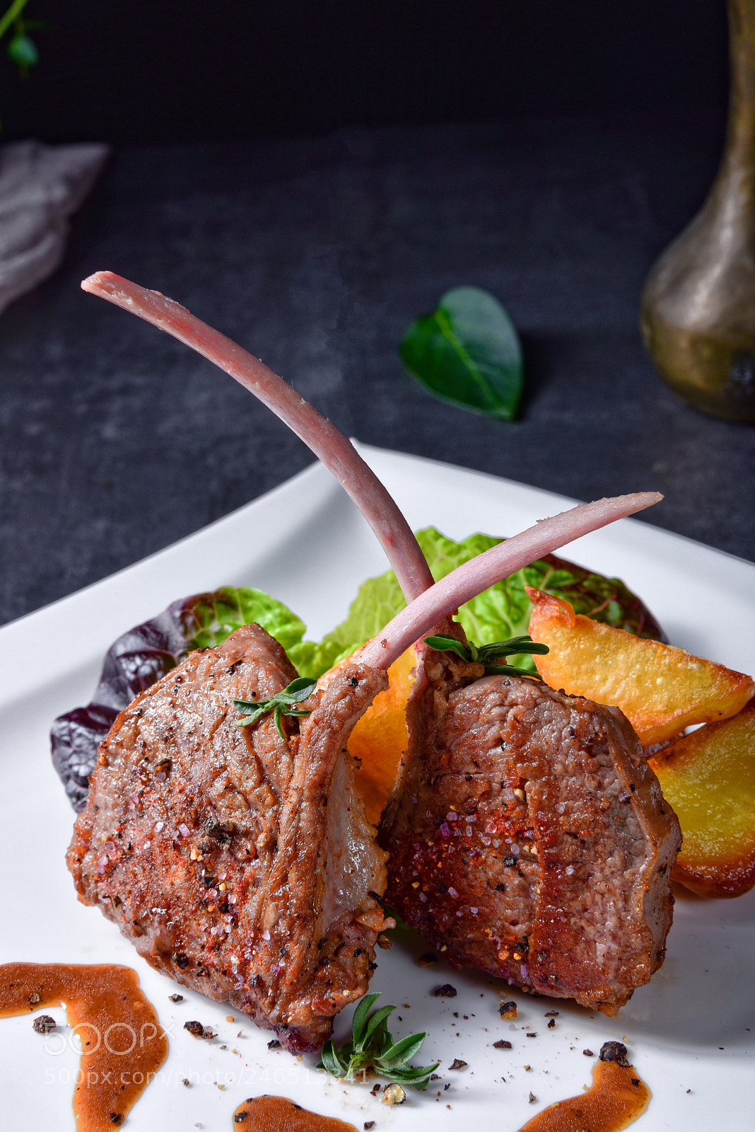 Nikon D810 sample photo. Grilled lamb chops with photography