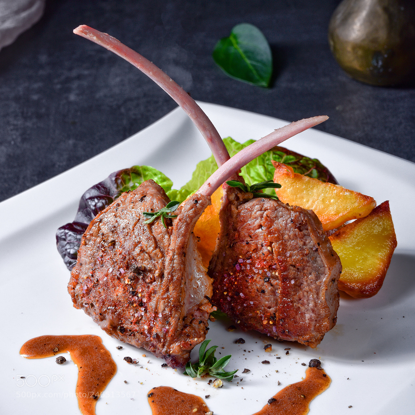 Nikon D810 sample photo. Grilled lamb chops with photography