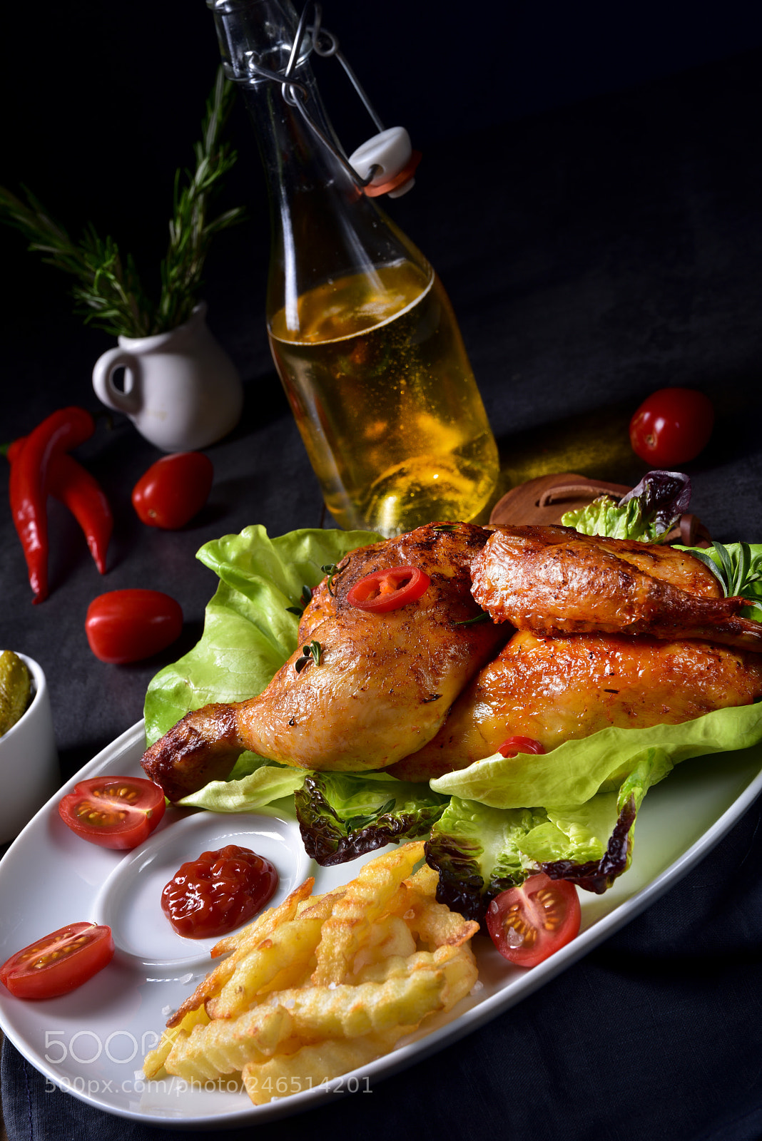 Nikon D810 sample photo. Fried chicken with chips photography