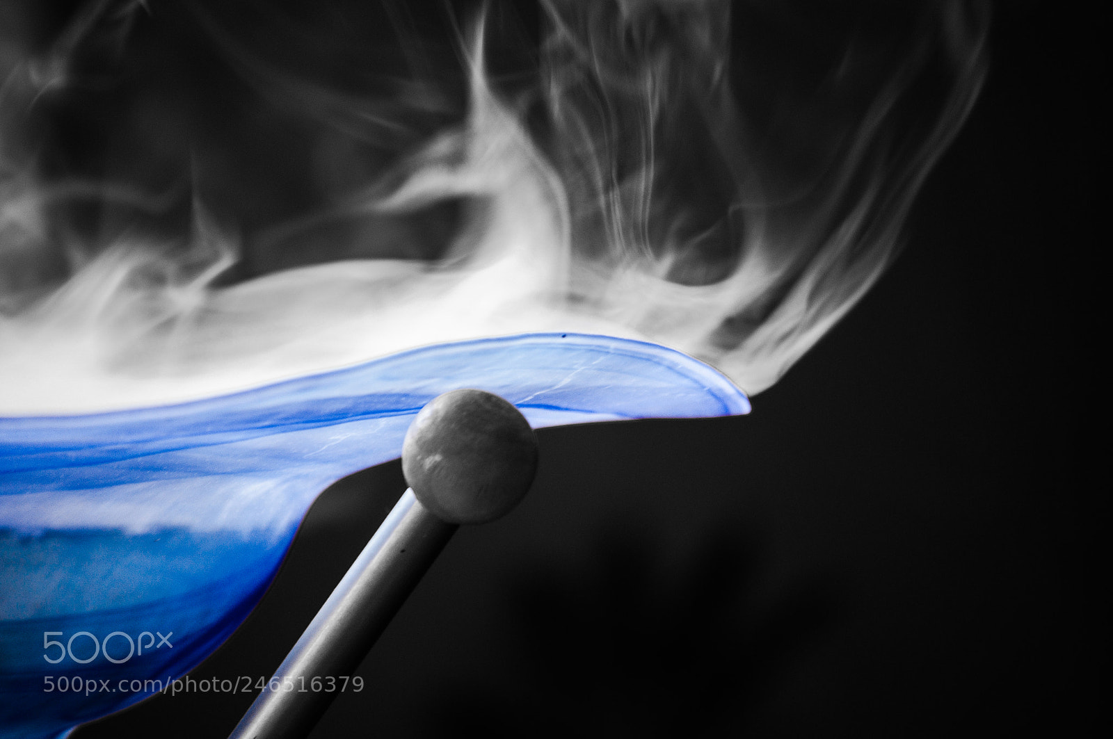 Nikon D5000 sample photo. Smoky blue bowl photography