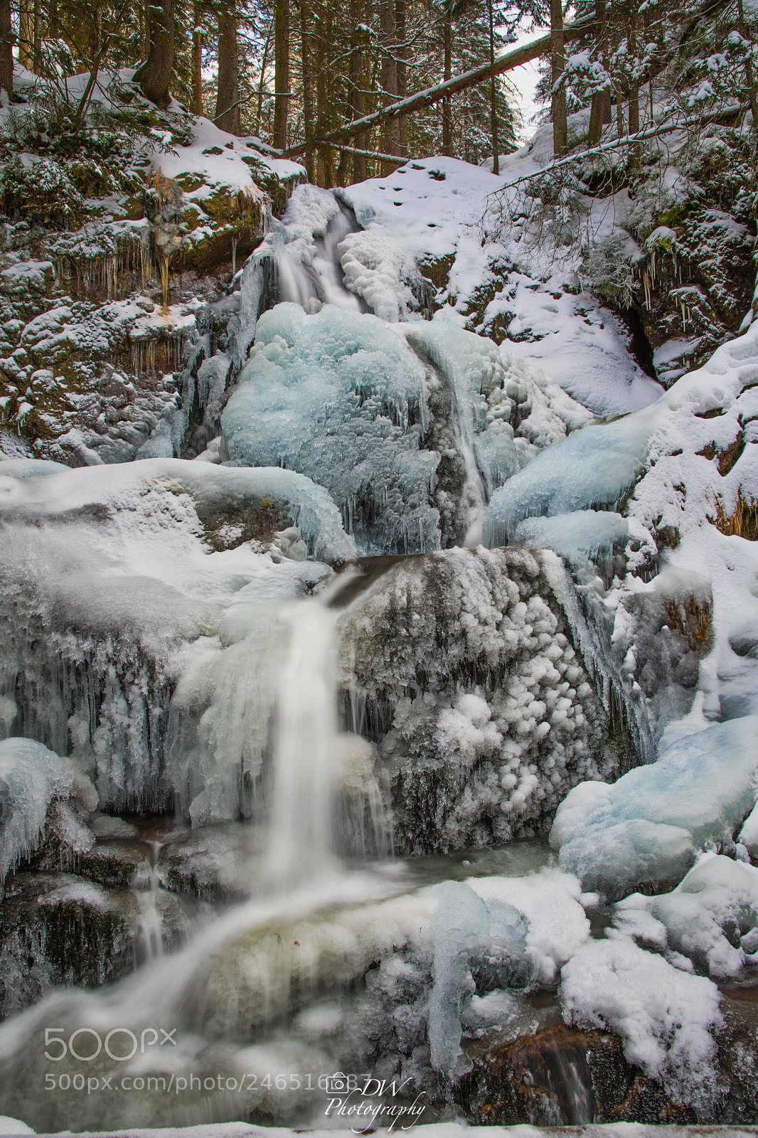 Nikon D500 sample photo. Icy waterfall photography