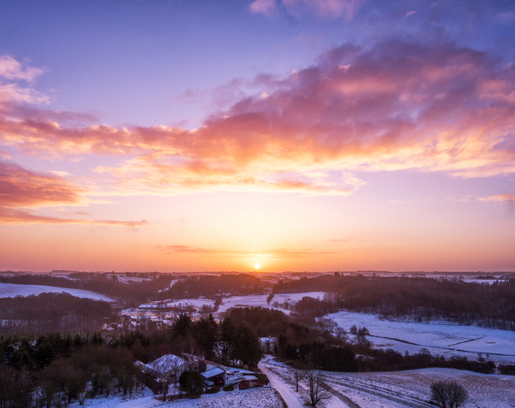 DJI FC550 sample photo. Winter landscape photography