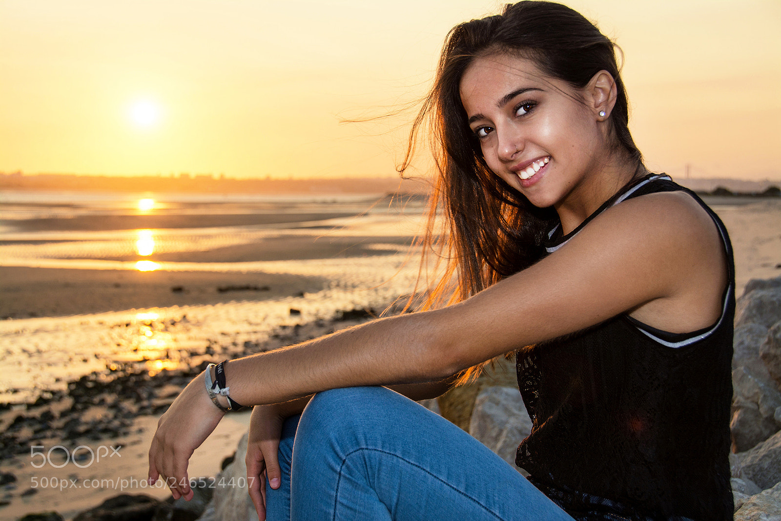Nikon D7100 sample photo. Young girl at sunset photography