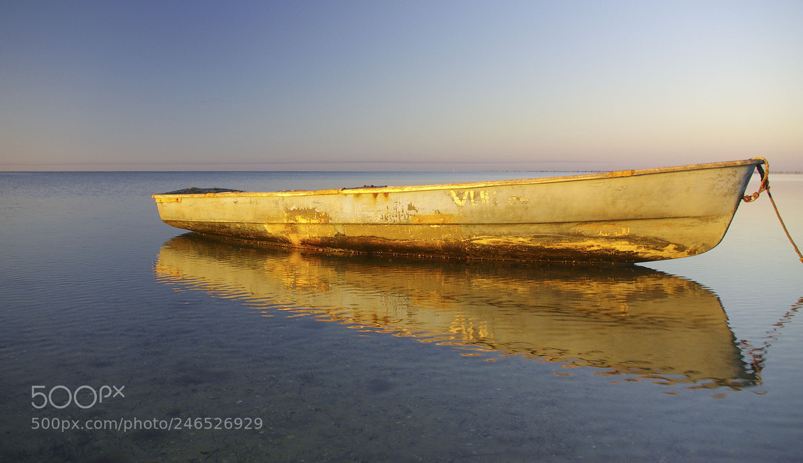 Pentax K10D sample photo. Golden boat photography