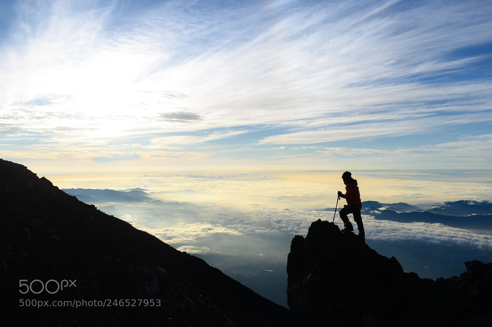 Nikon D5500 sample photo. Top of mount fuji photography