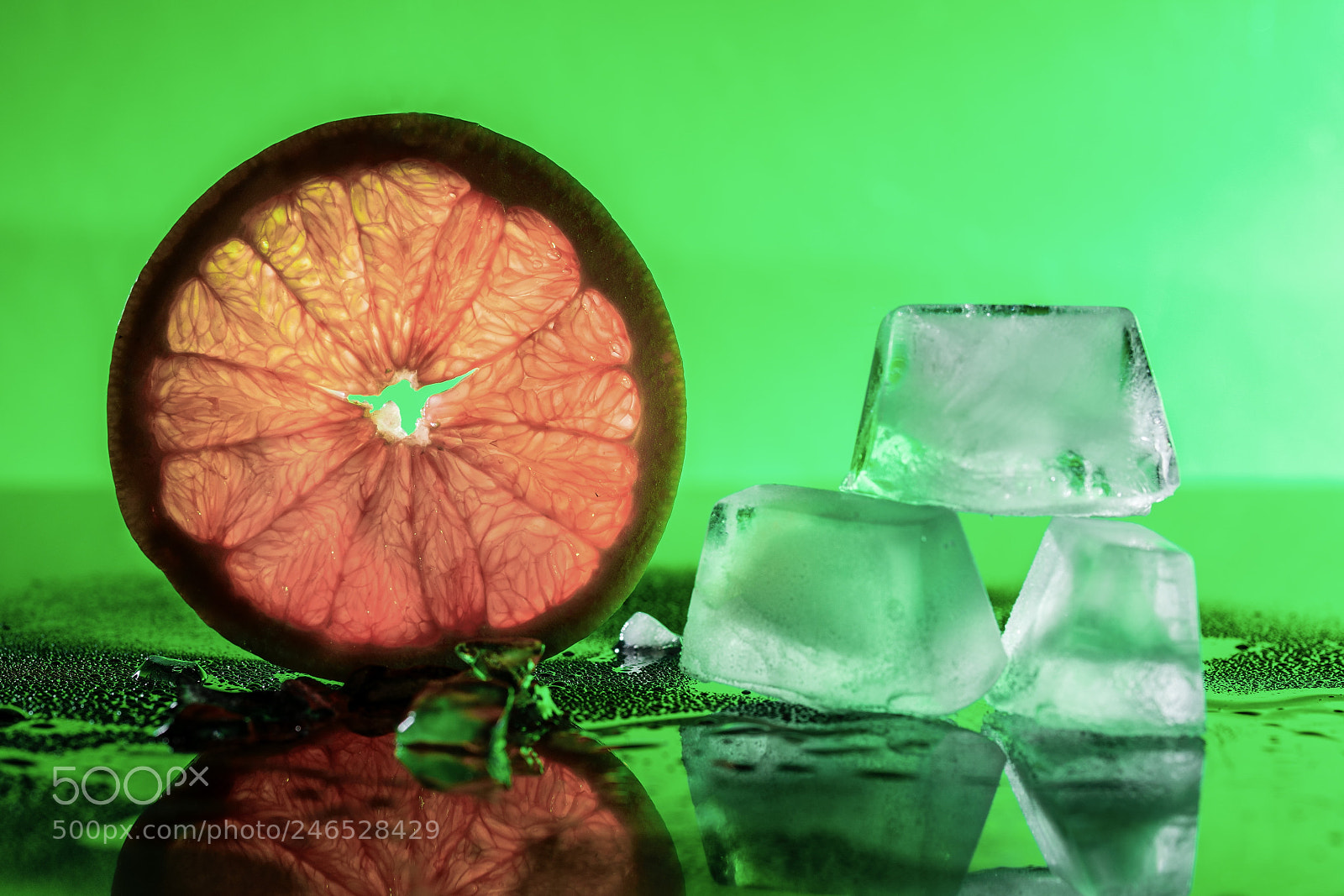 Nikon D7200 sample photo. A slice of grapefruit photography