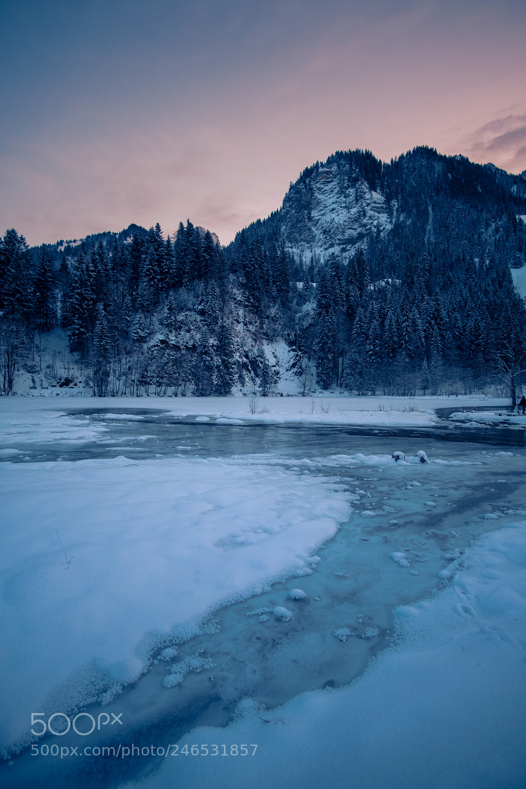 Fujifilm X-T20 sample photo. Frozen lake in swiss photography