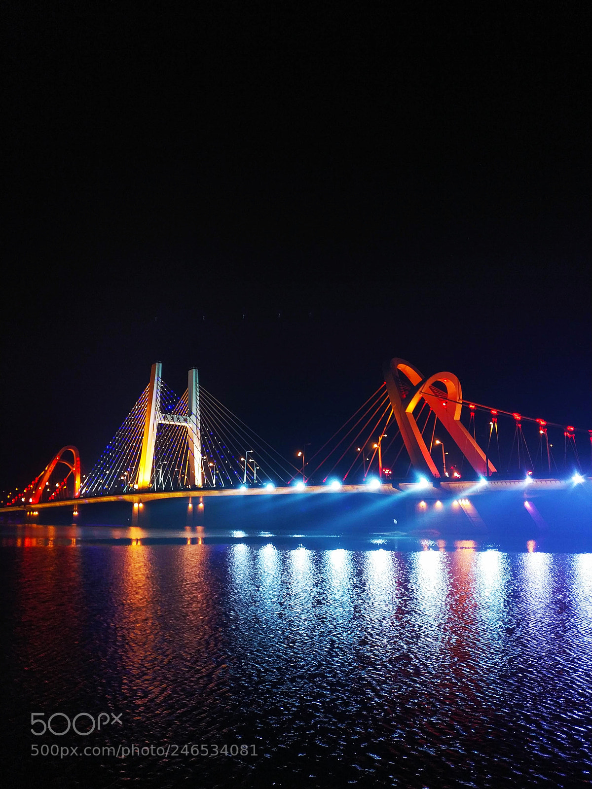 Xiaomi MIX 2 sample photo. Bridge in night, 2 photography