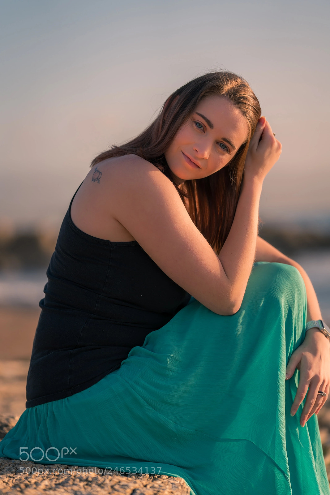 Sony a7R III sample photo. Beach portrait photography