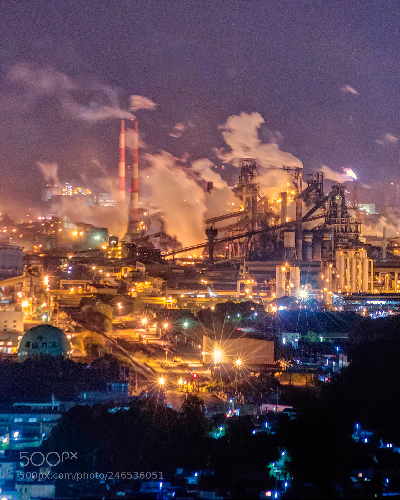 Canon EOS 100D (EOS Rebel SL1 / EOS Kiss X7) sample photo. Factory night view photography