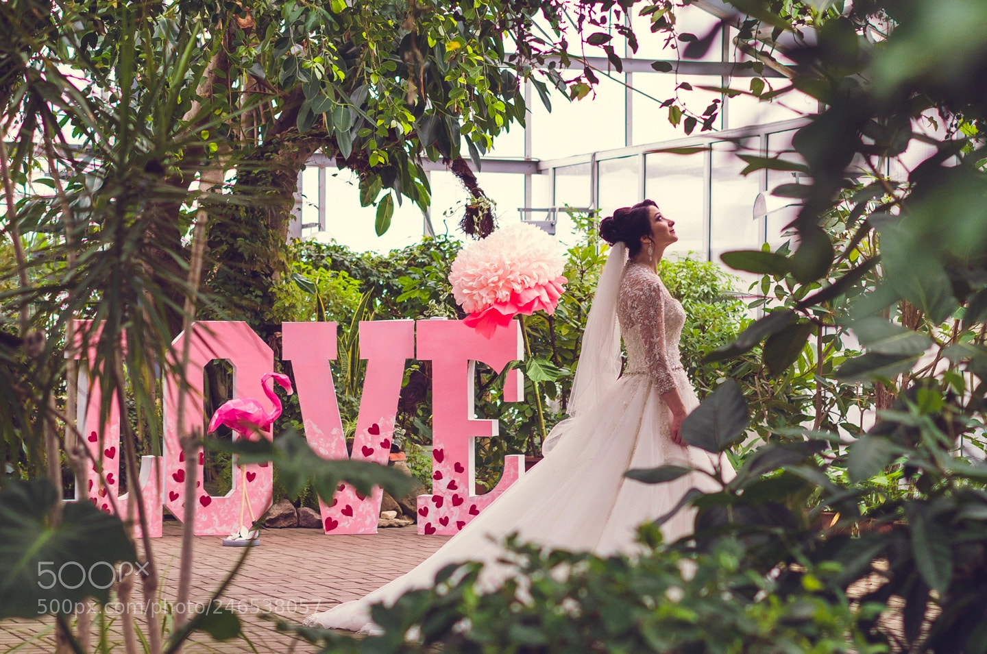 Pentax K-50 sample photo. Bride in garden photography