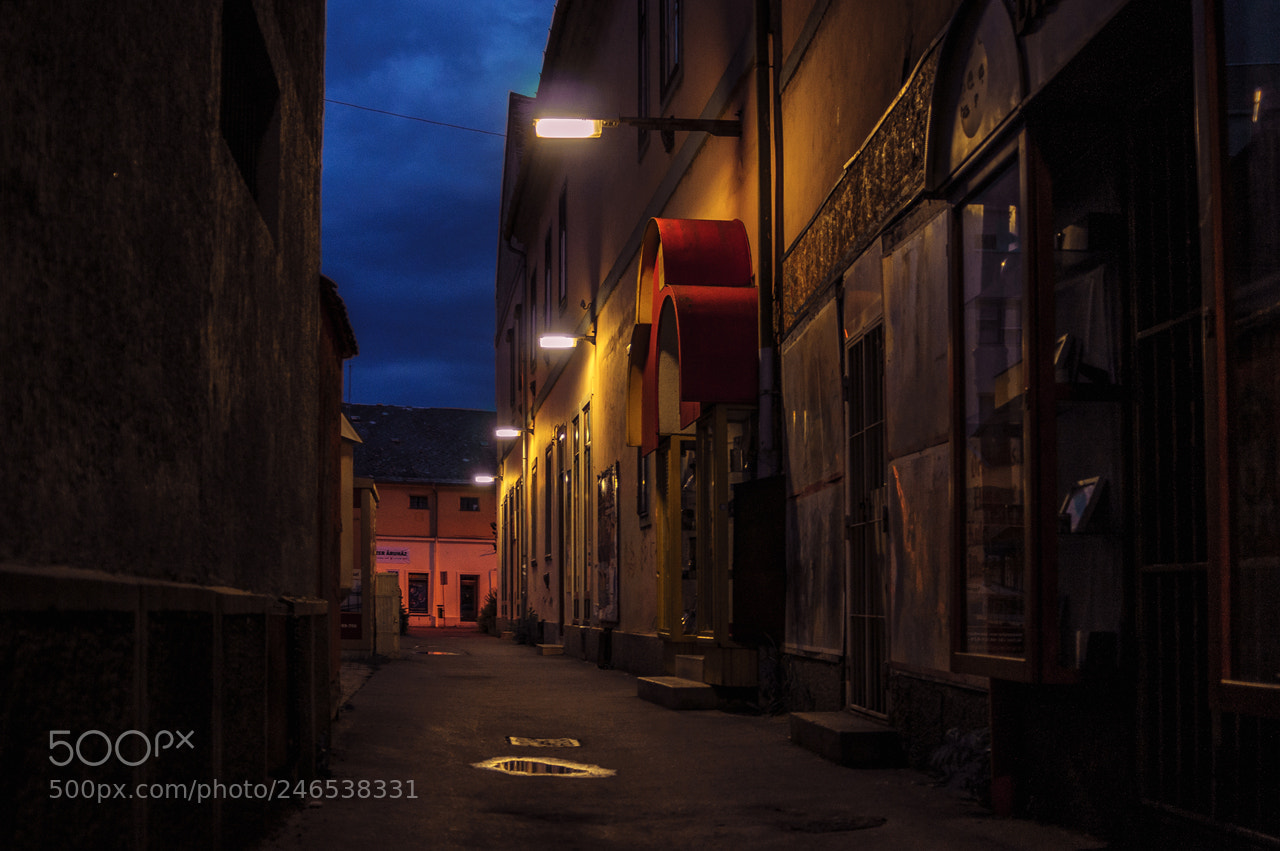 Nikon D300 sample photo. Szombathely alley photography