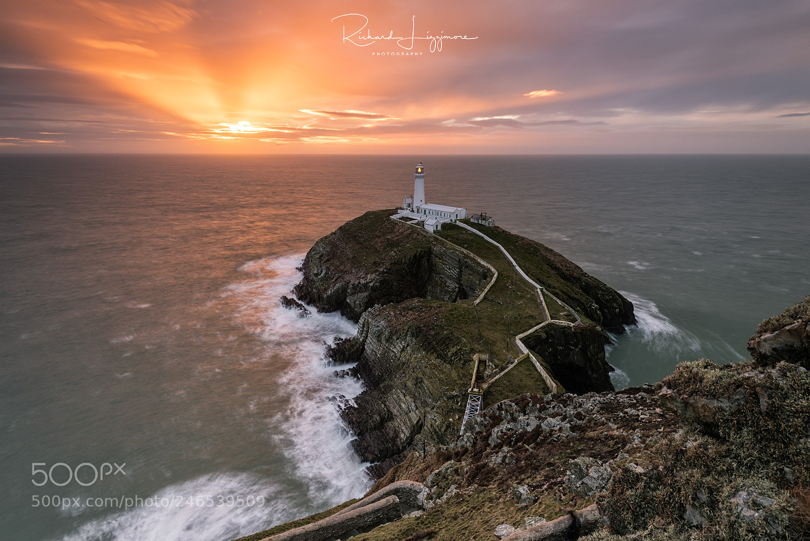 Nikon D810 sample photo. South stack sunset photography