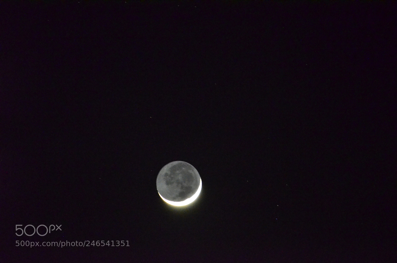 Nikon D5100 sample photo. Crescent moon photography