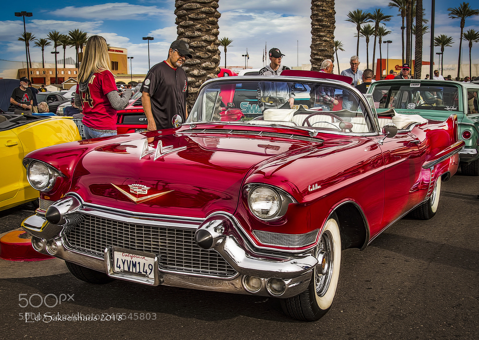 Nikon D800 sample photo. 1957 red cadillac photography